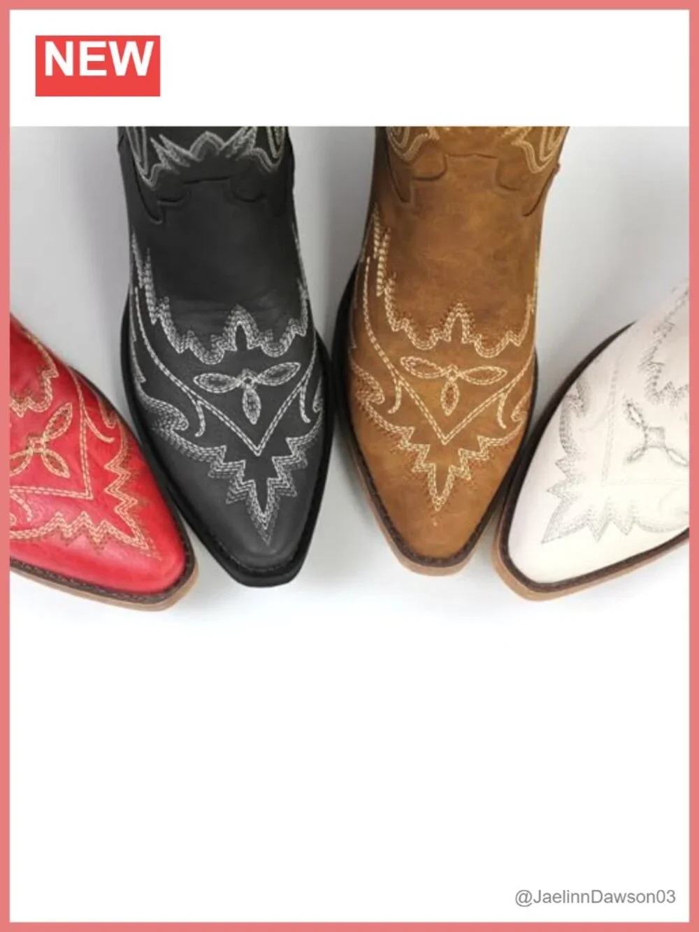 Embroidered Western Thigh High Cowgirl Boots Leather Chunky Heel